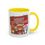 Christmas Mug - Green Text Red Banner Reindeer Bear Penguin