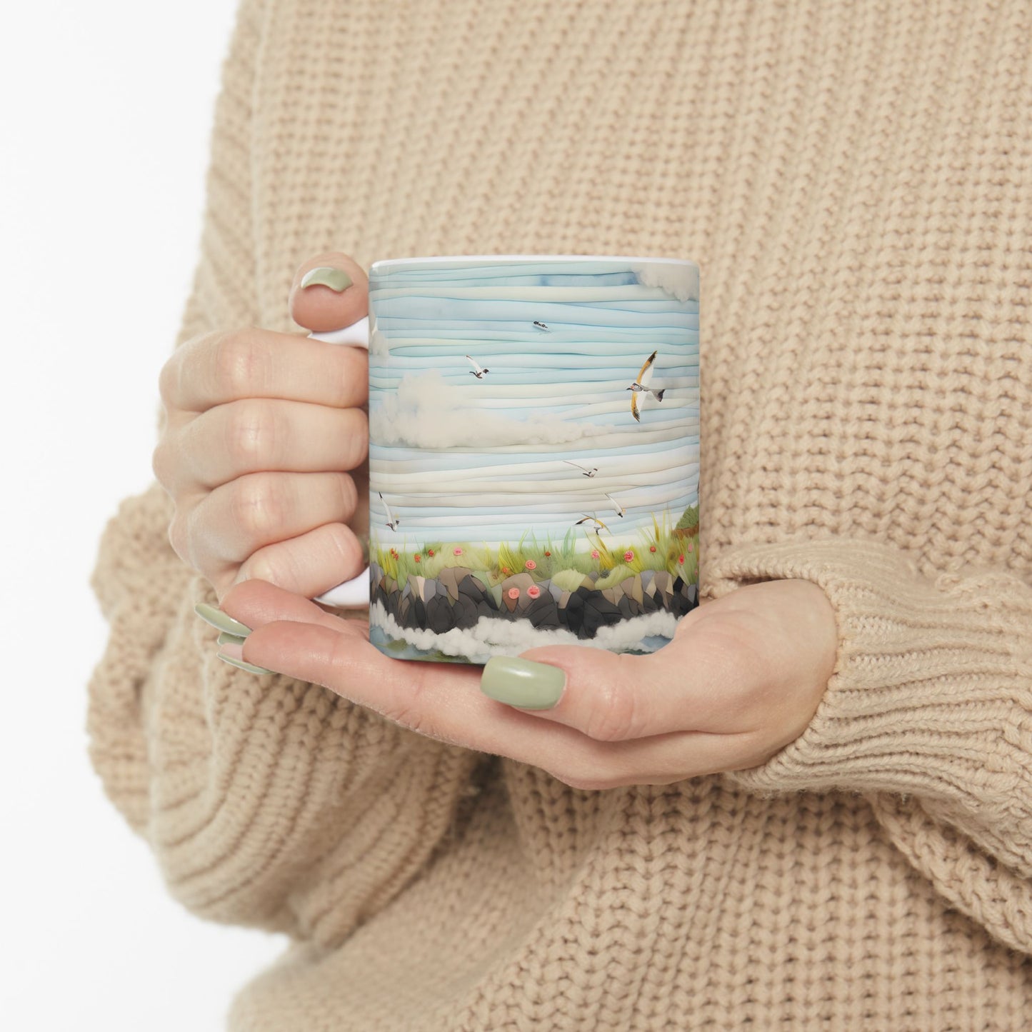 Artistic Mug - Felted Lighthouse
