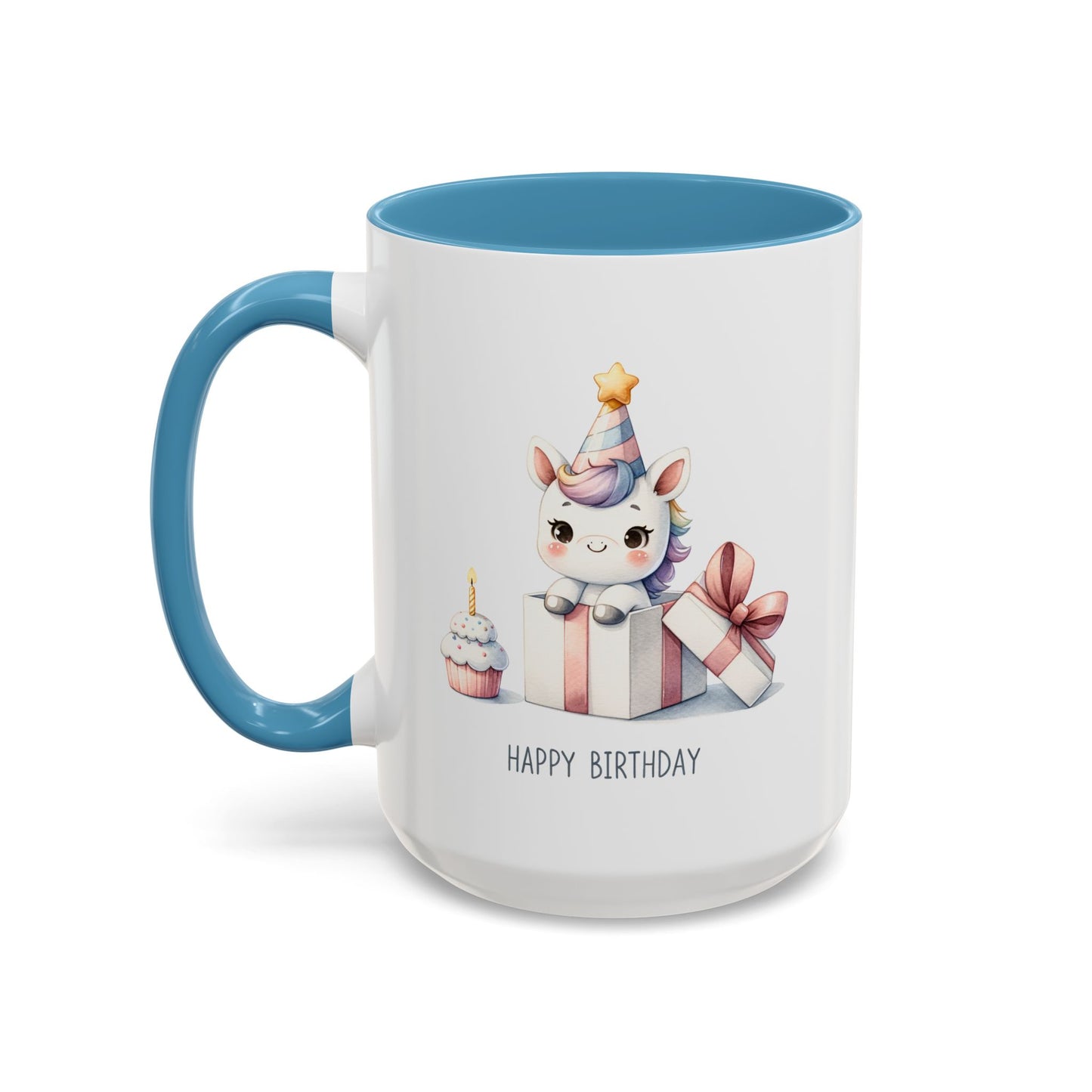 Birthday Mug - Unicorn With Present