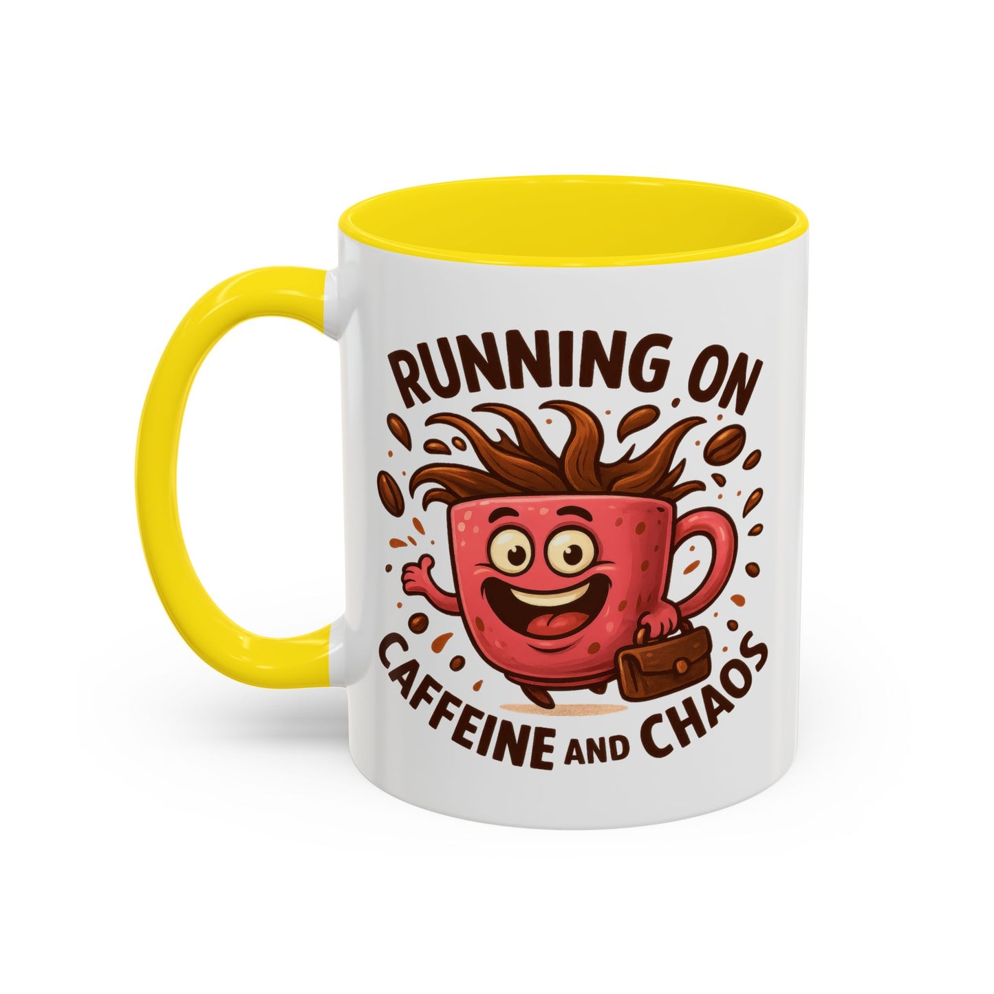 Humor Mug - Running On Caffeine and Chaos