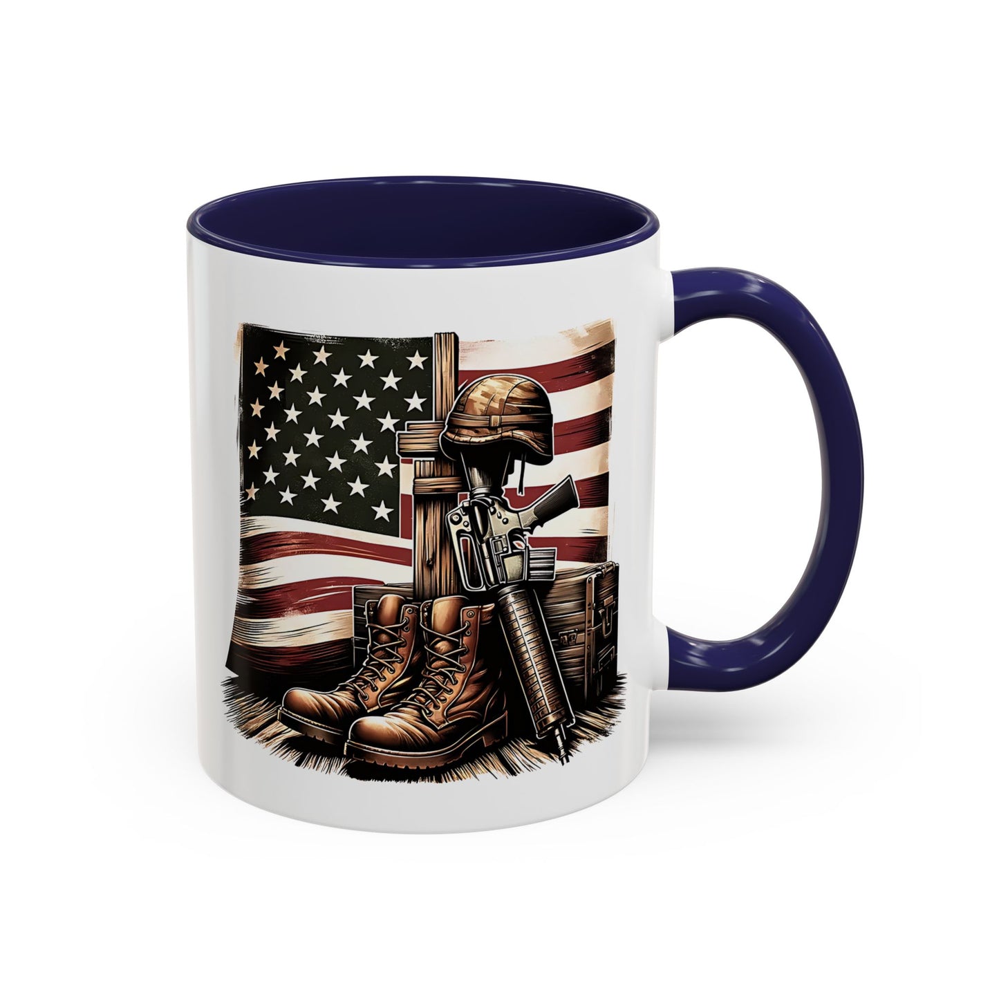 4th of July Mug - Fallen Soldier Boots Flag 3