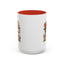 Christmas Mug - Merry Christmas Red & Green Text Reindeer Snowman