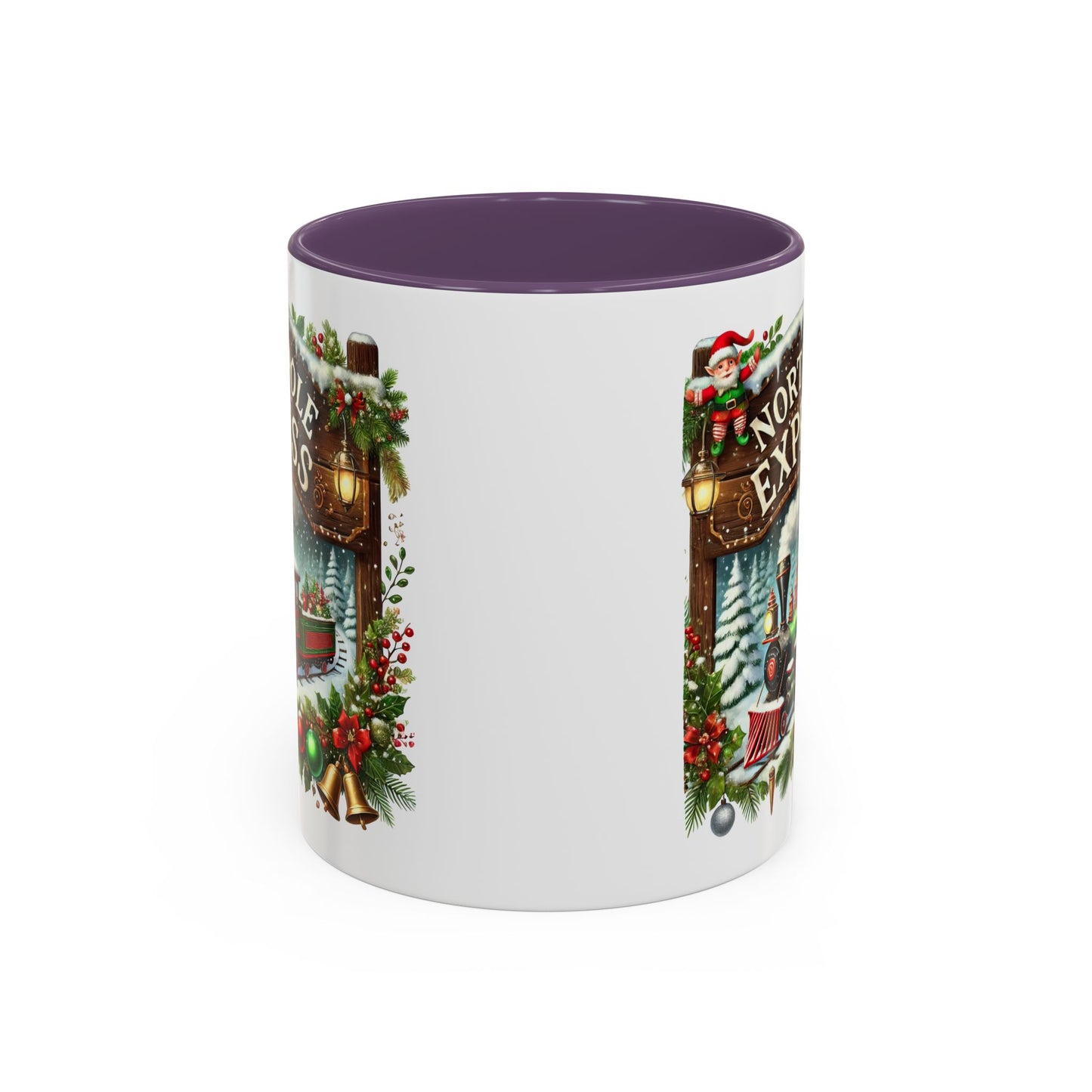 Christmas Mug - North Pole Express Steam Locomotive Ornaments