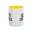 Christmas Mug - Merry Christmas Green & Red Text Santa