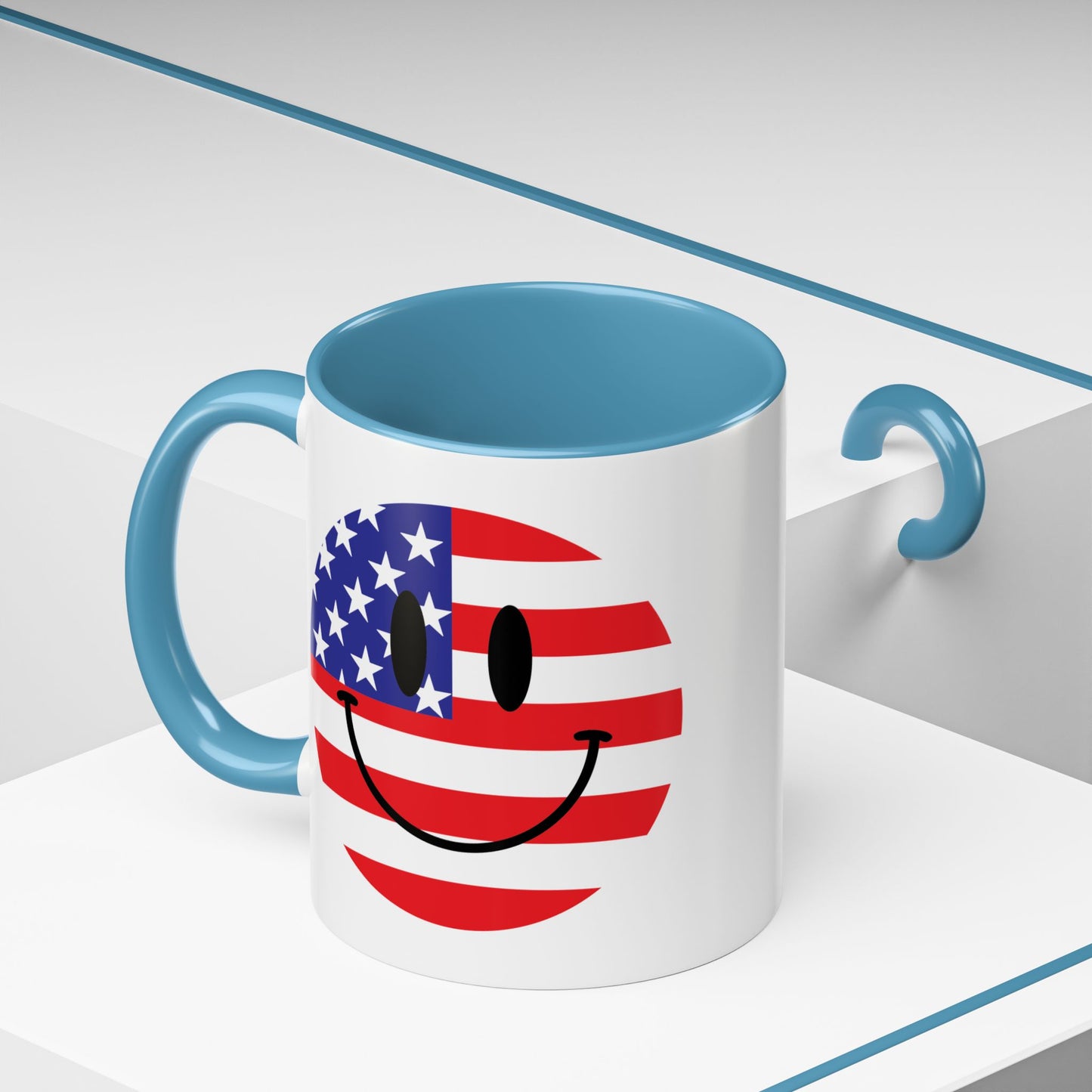 4th of July Mug - America Smiley Face