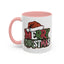 Christmas Mug - Merry Christmas Red Green & White Graffiti Hat