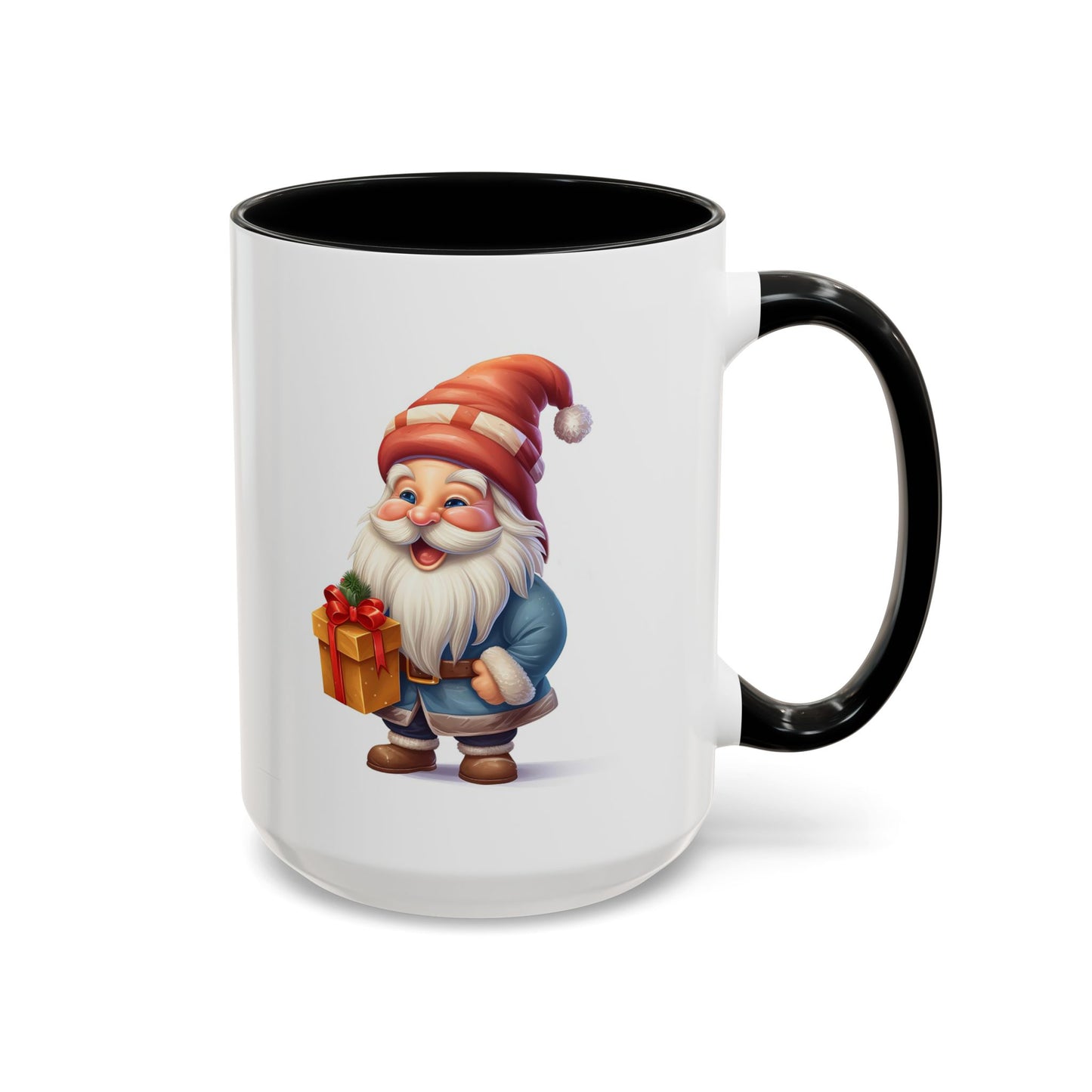 Christmas Mug - Old Gnome with Present