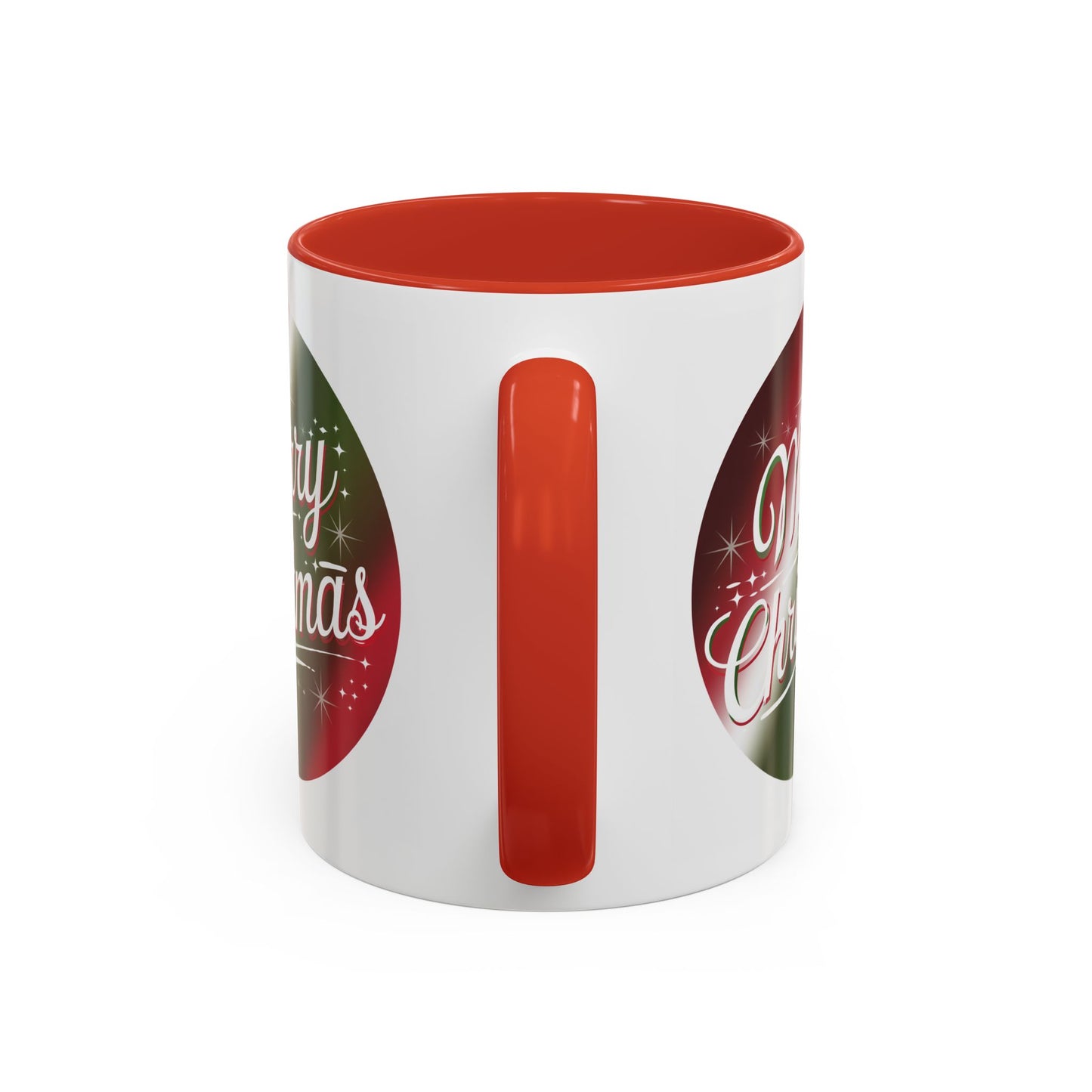 Christmas Mug - Merry Christmas White and Red Text Decoration