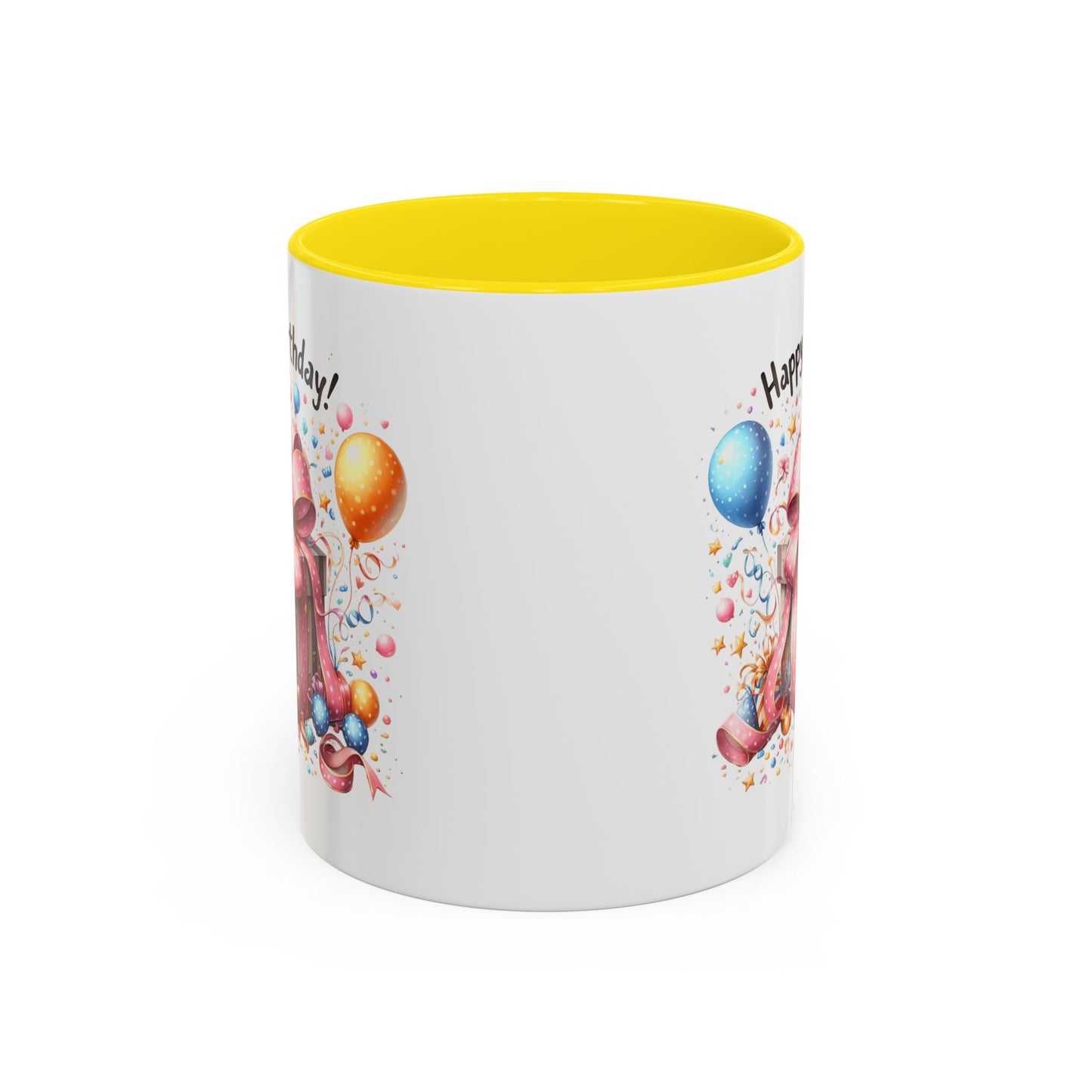 Birthday Mug - Happy Birthday Pink Ribbon Present
