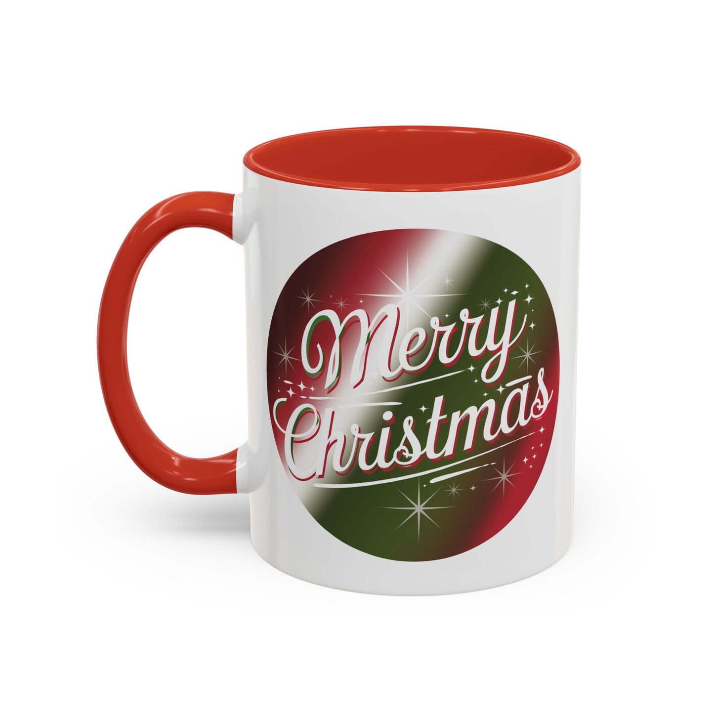 Christmas Mug - Merry Christmas White and Red Text Decoration