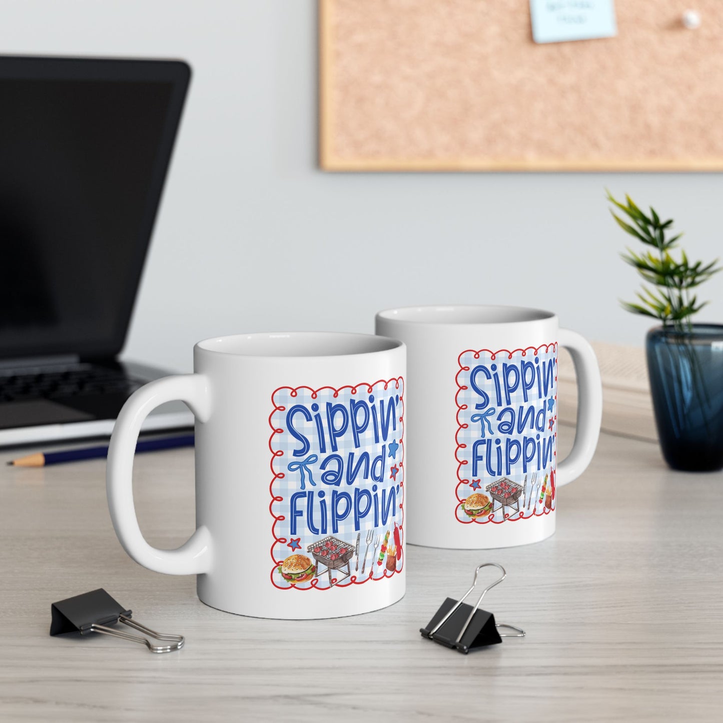 4th of July Mug - Sippin' and Flippin'
