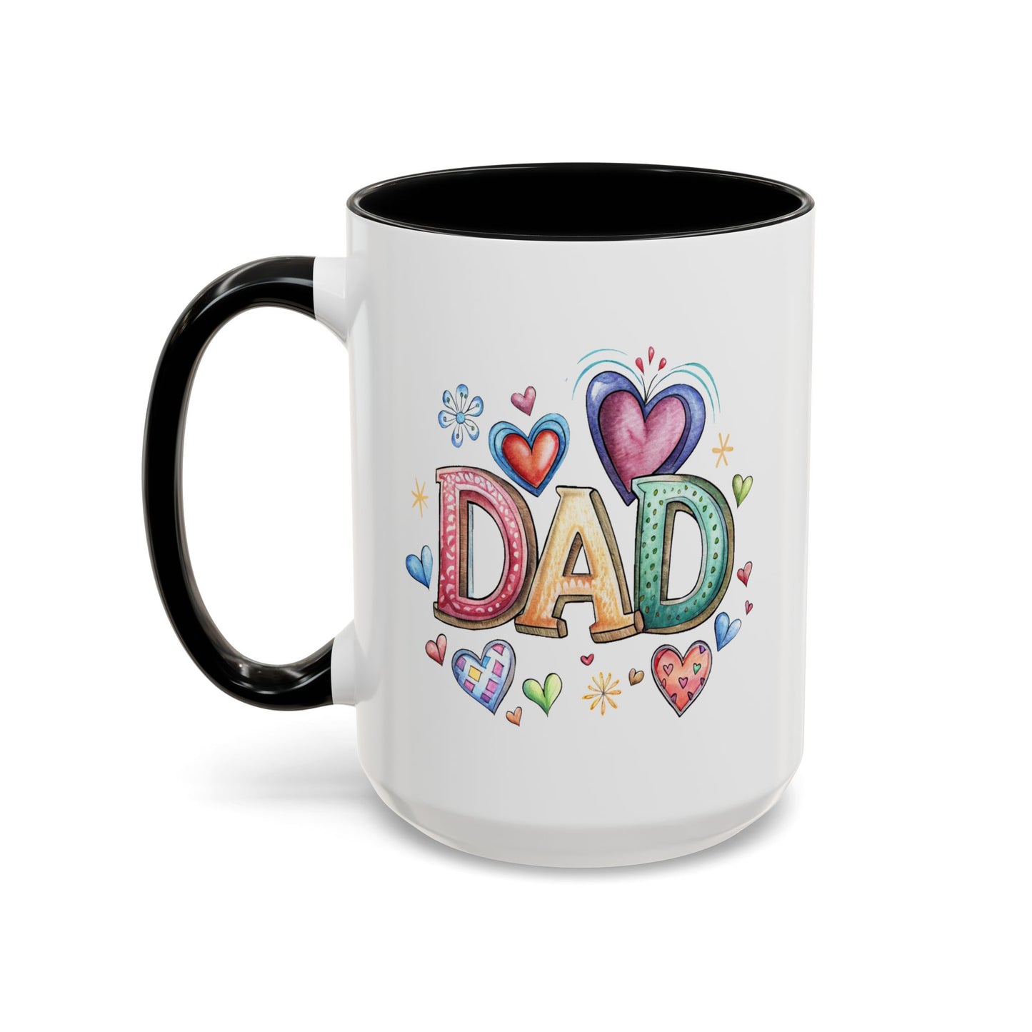 Father's Day Mug - Dad Hearts