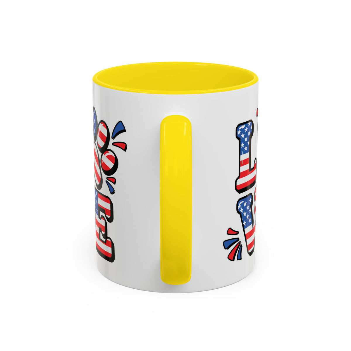 4th of July Mug - Animal Love USA Flag