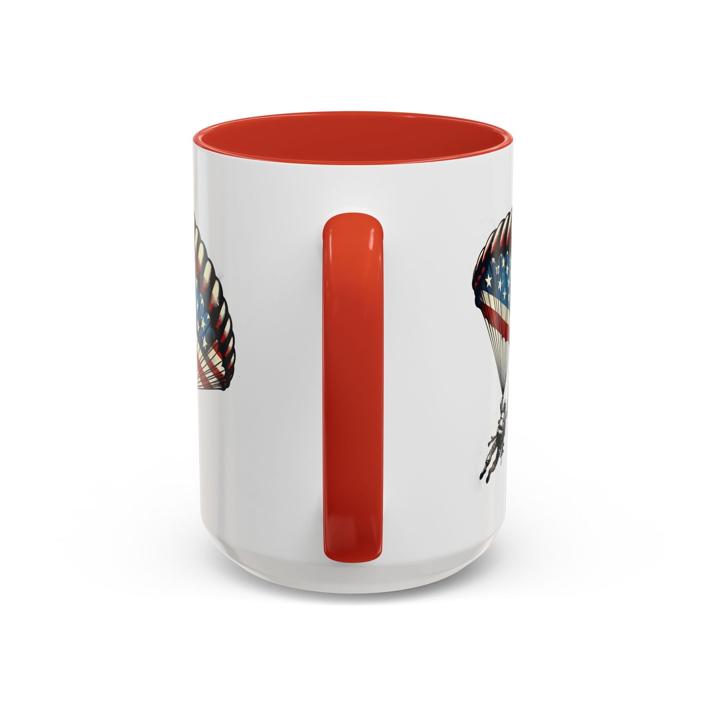 4th of July Mug - Airborne Soldier Parachute Flag