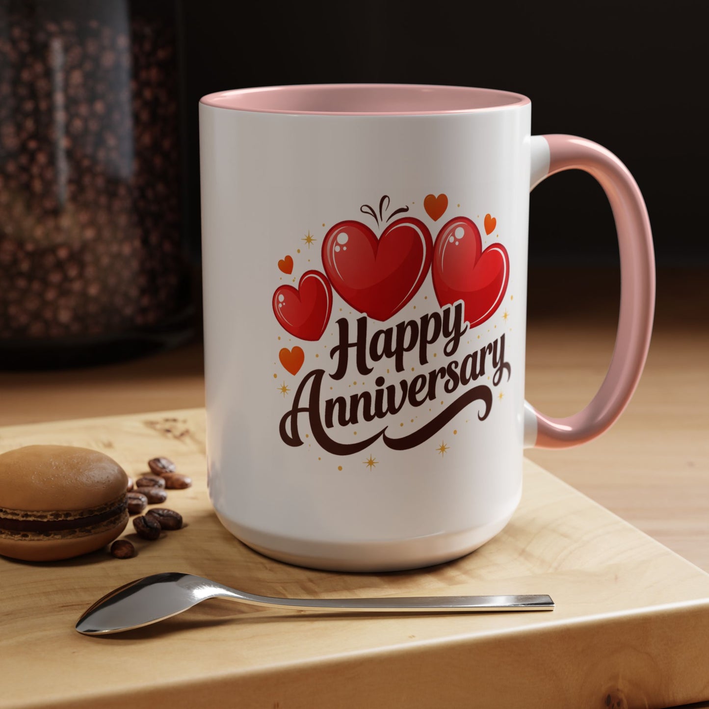 Anniversary Mug - Happy Anniversary Hearts