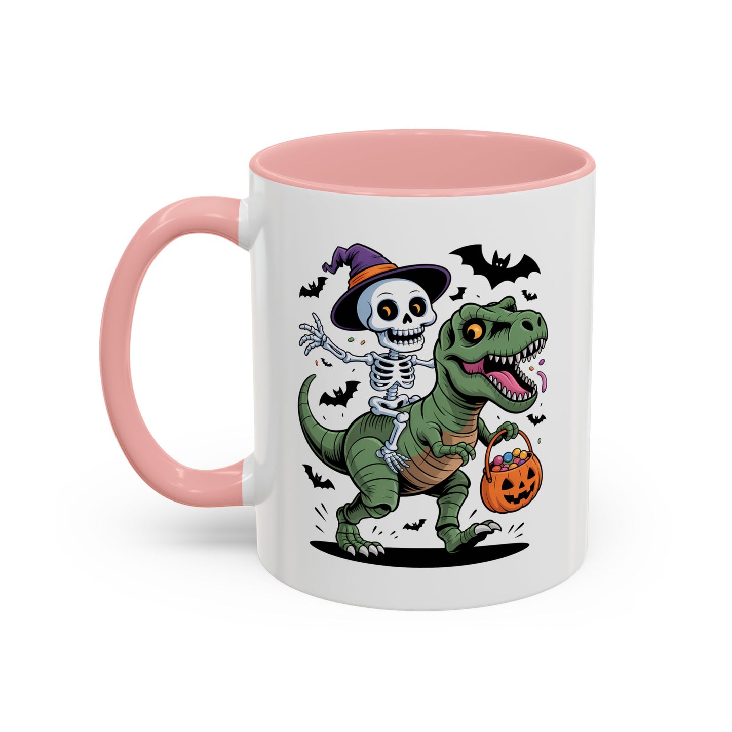 Halloween Mug - Skeleton Riding Dinosaur
