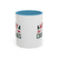Christmas Mug - Merry Christmas Red & Green Text Heart Arrow Trees