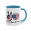 4th of July Mug - Peace Love America