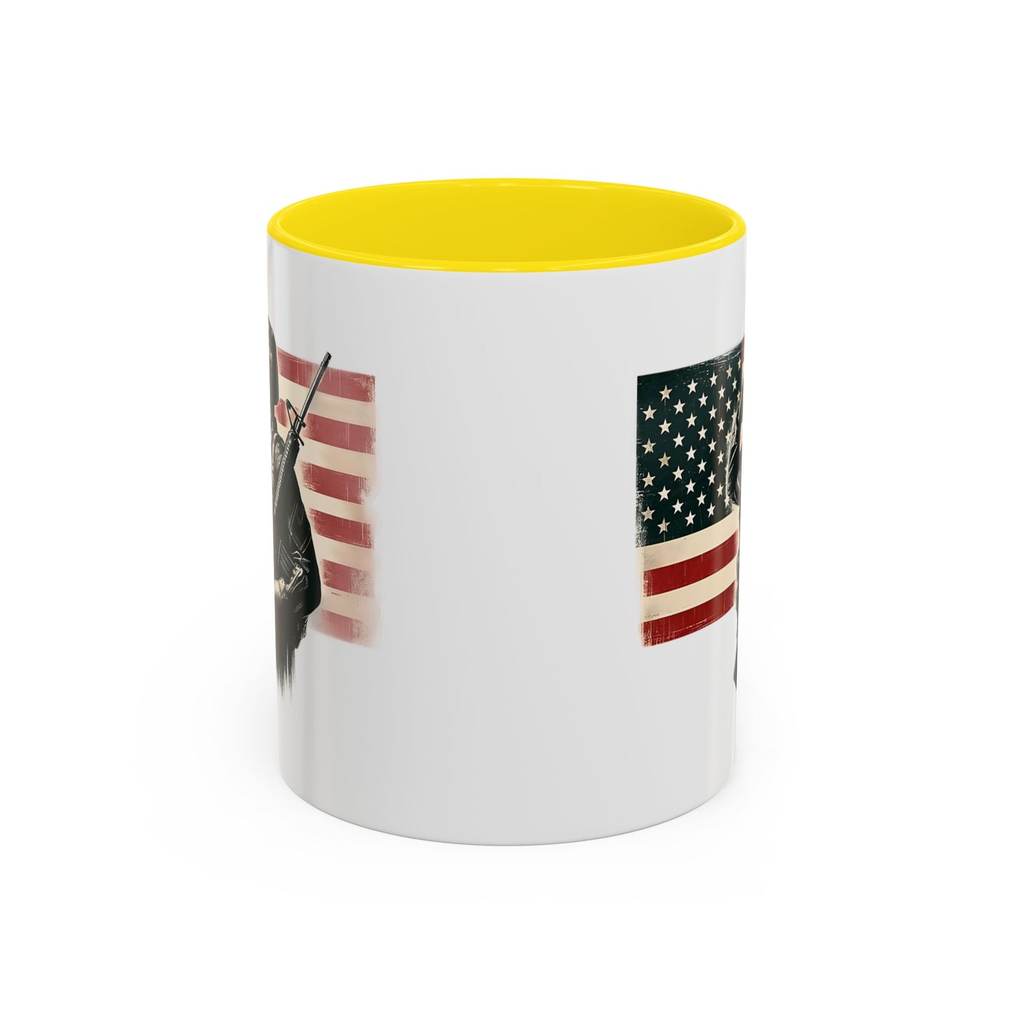 4th of July Mug - Soldier American Flag