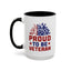 4th of July Mug - Proud to Be a Veteran Sunflower