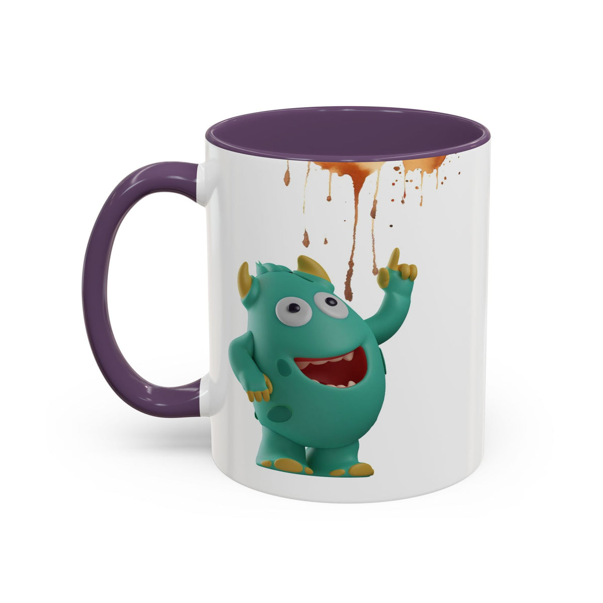 Humor Mug - Monster Drinks Coffee Spill