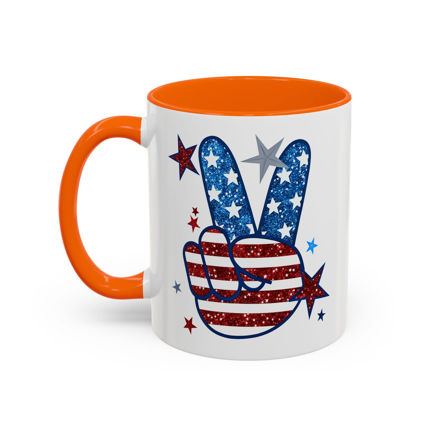 4th of July Mug - America Peace Sign