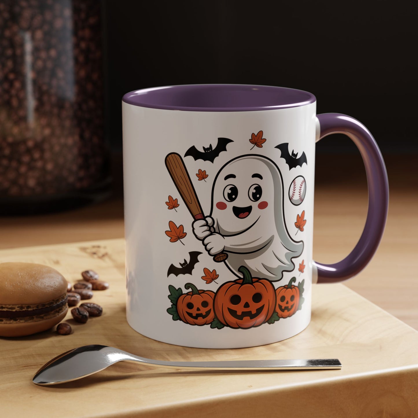 Halloween Mug - Ghost With Baseball Bat