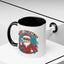 Christmas Mug - Merry Christmas Black & Red Text Cool Santa