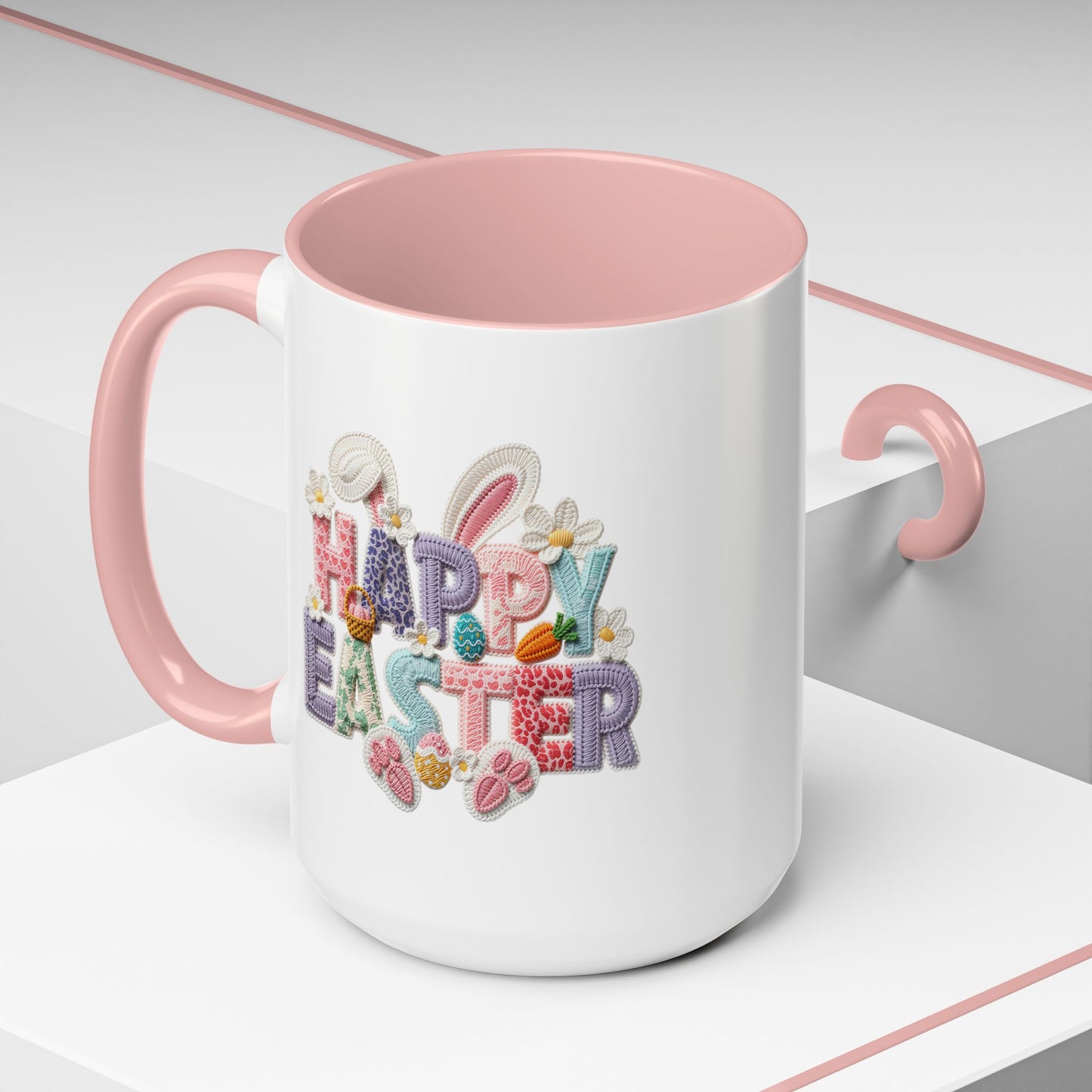 Easter Mug - Happy Easter Latch Yarn