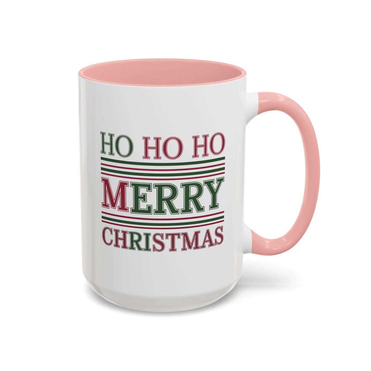 Christmas Mug - Ho Ho Ho Merry Christmas Red & Green Text 3