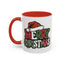 Christmas Mug - Merry Christmas Red Green & White Graffiti Hat