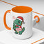 Christmas Mug - Merry Christmas Red Text Dinosaur Tree