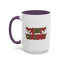 Christmas Mug - Merry Christmas Red & Green Text Hats Candy Canes
