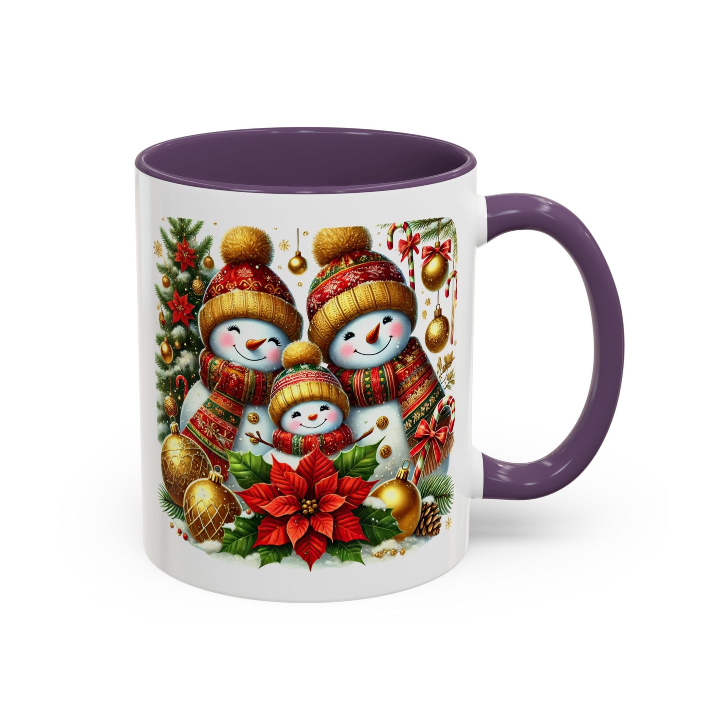 Christmas Mug - Gold Snowman Family 2