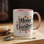 Christmas Mug - Merry Christmas Black Text Fall Leaves