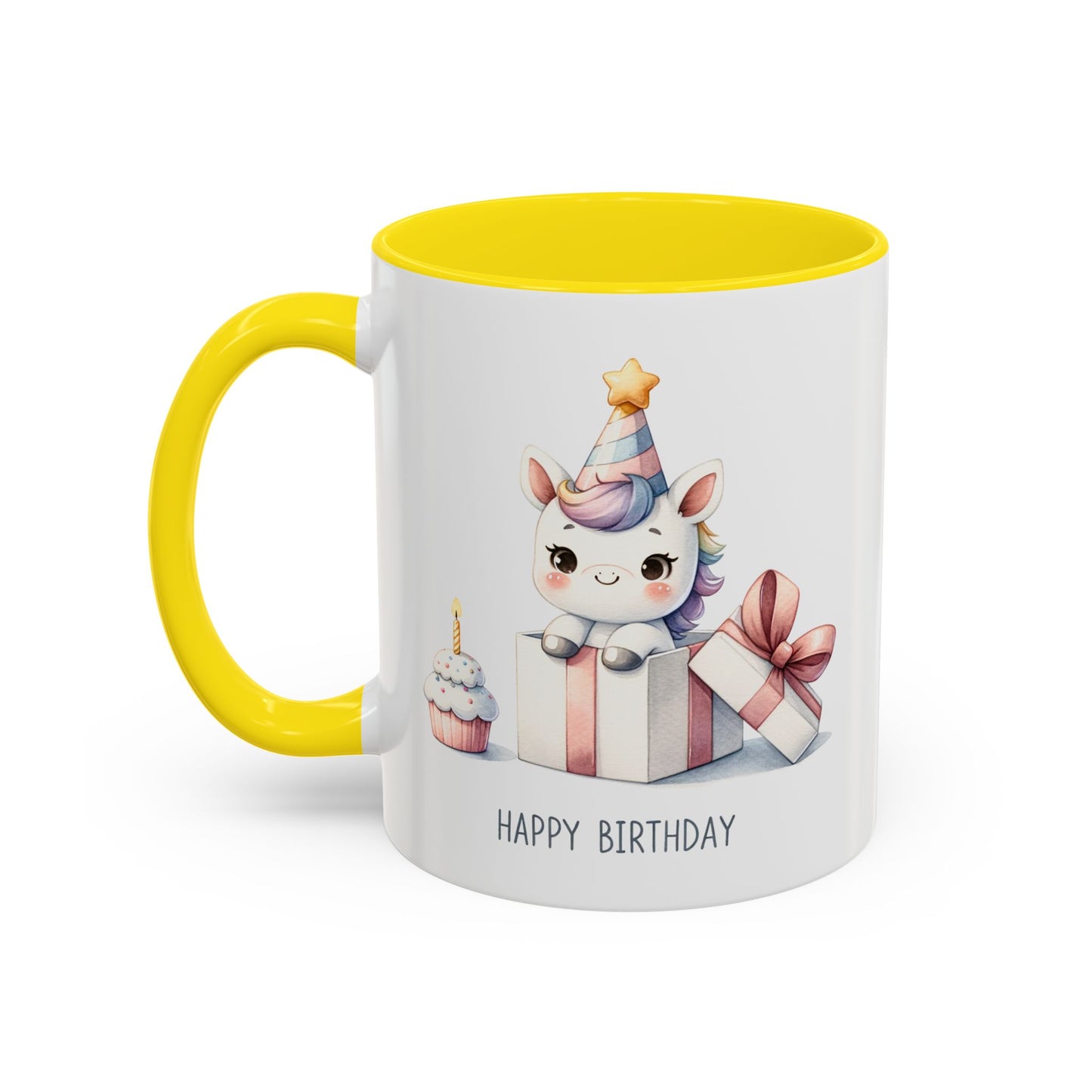 Birthday Mug - Unicorn With Present
