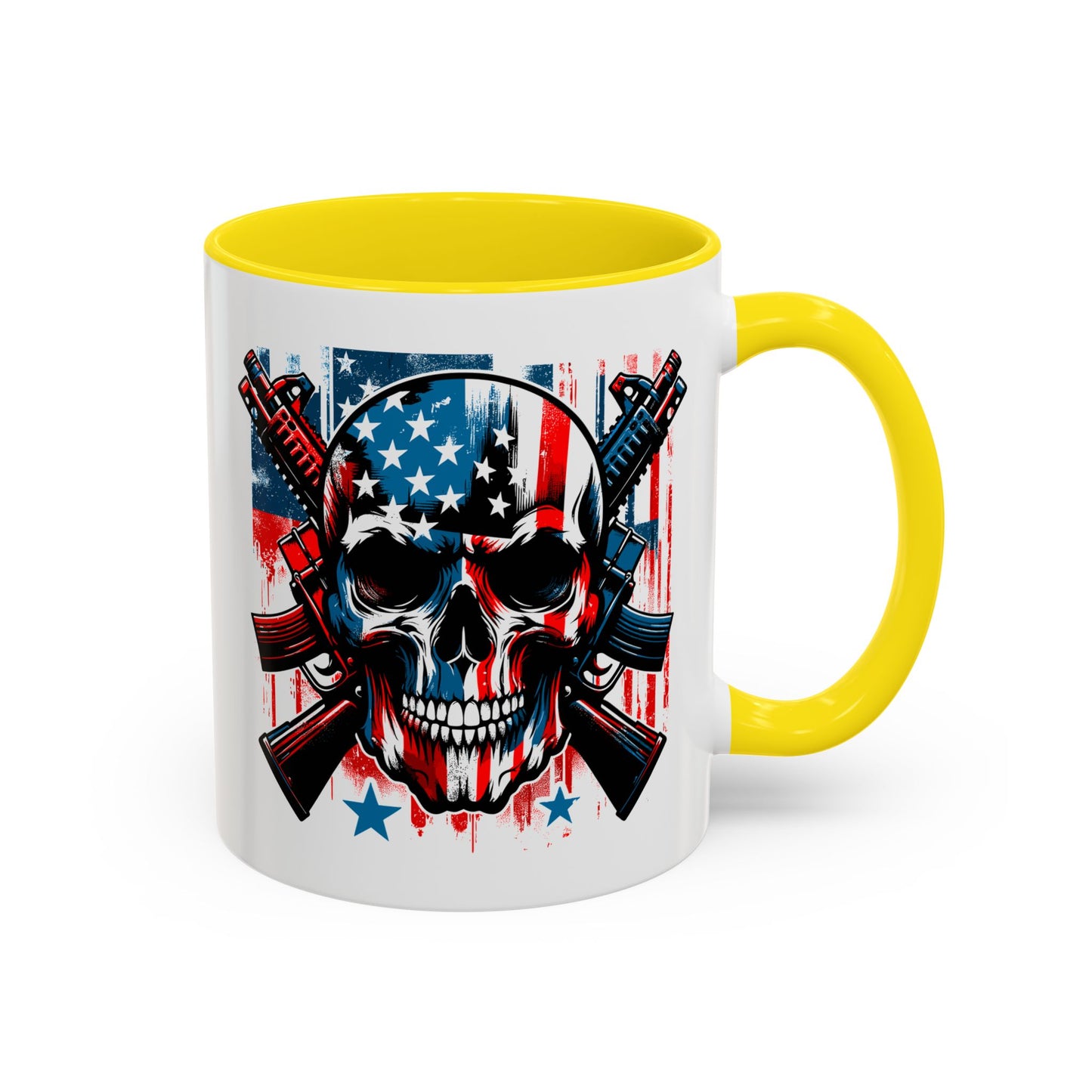 4th of July Mug - Skull With American Flag