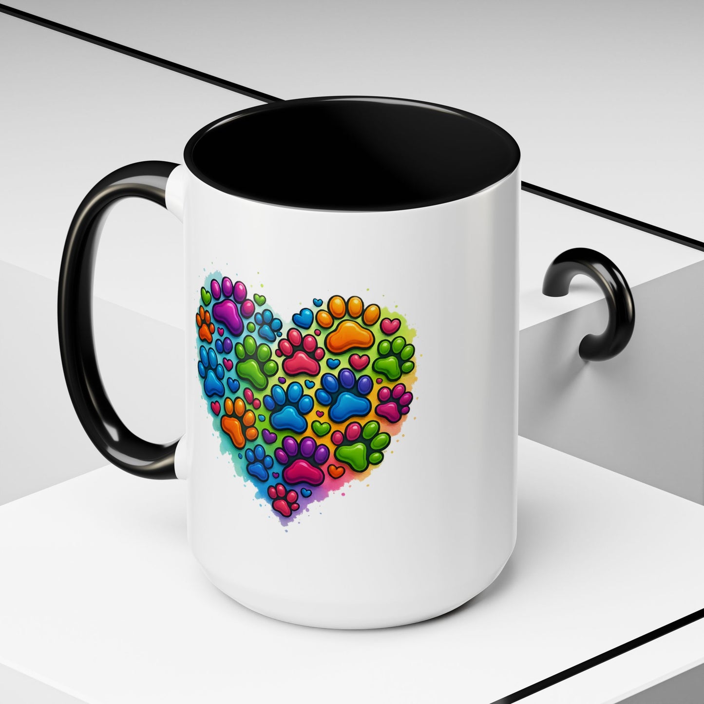 Animal Mug - Dog Paws Heart