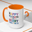 Christmas Mug - Happy Holidays and Merry Christmas Blue Yellow Purple Orange Red Text