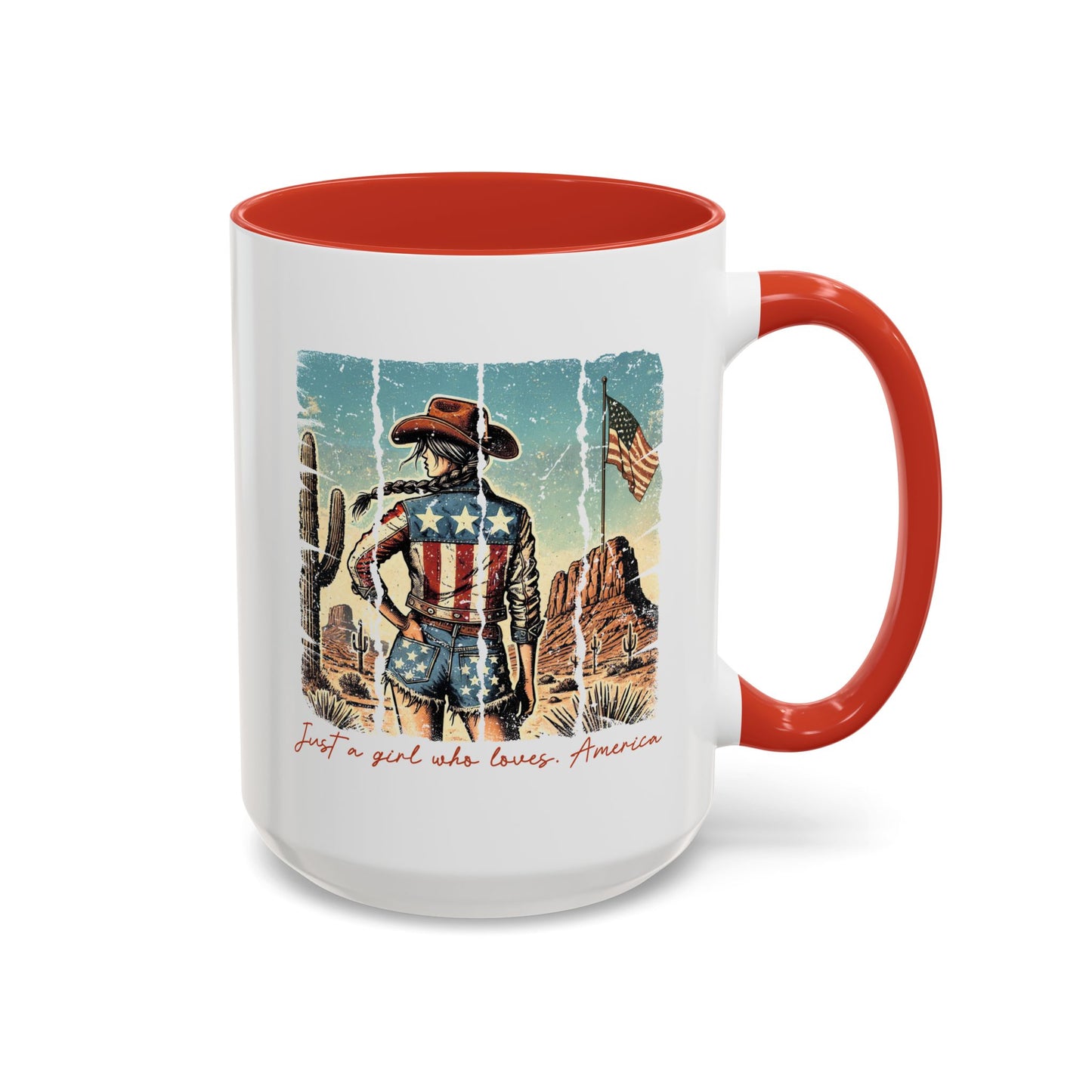 4th of July Mug - Just a Girl Who Loves America