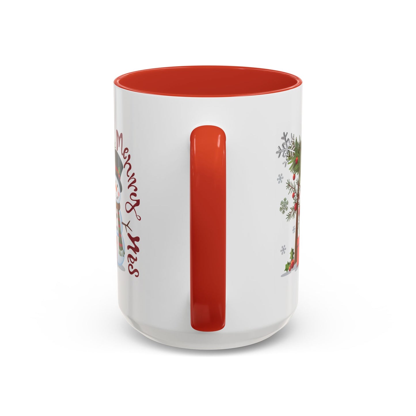 Christmas Mug - Merry Xmas Snowman Tree Present