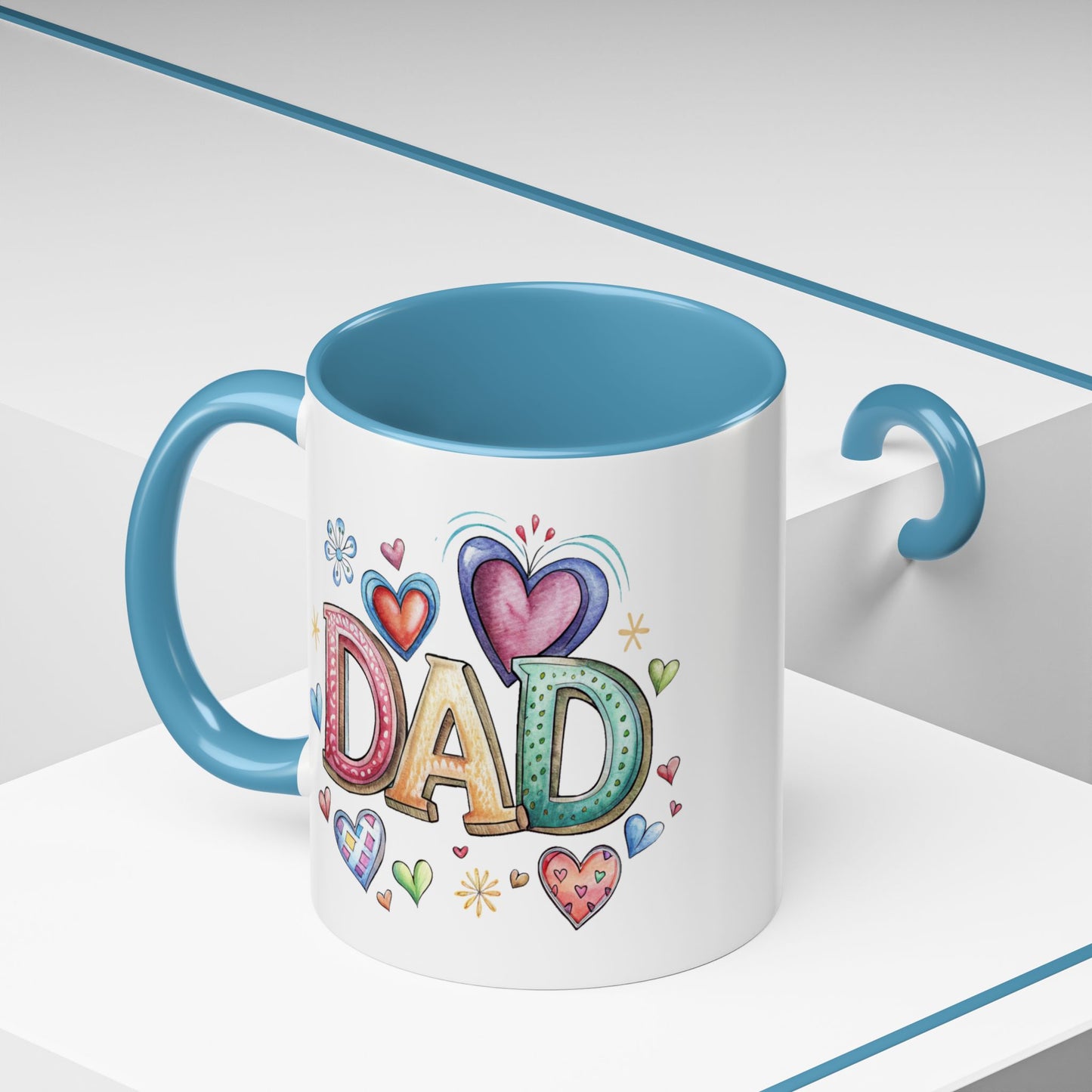 Father's Day Mug - Dad Hearts