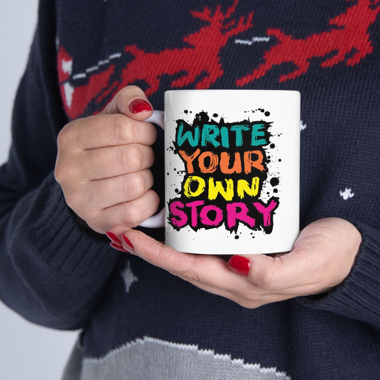 Motivation Mug - Write Your Own Story Graffiti