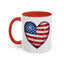 4th of July Mug - Heart American Flag