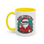Christmas Mug - Merry Christmas Black & Red Text Cool Santa