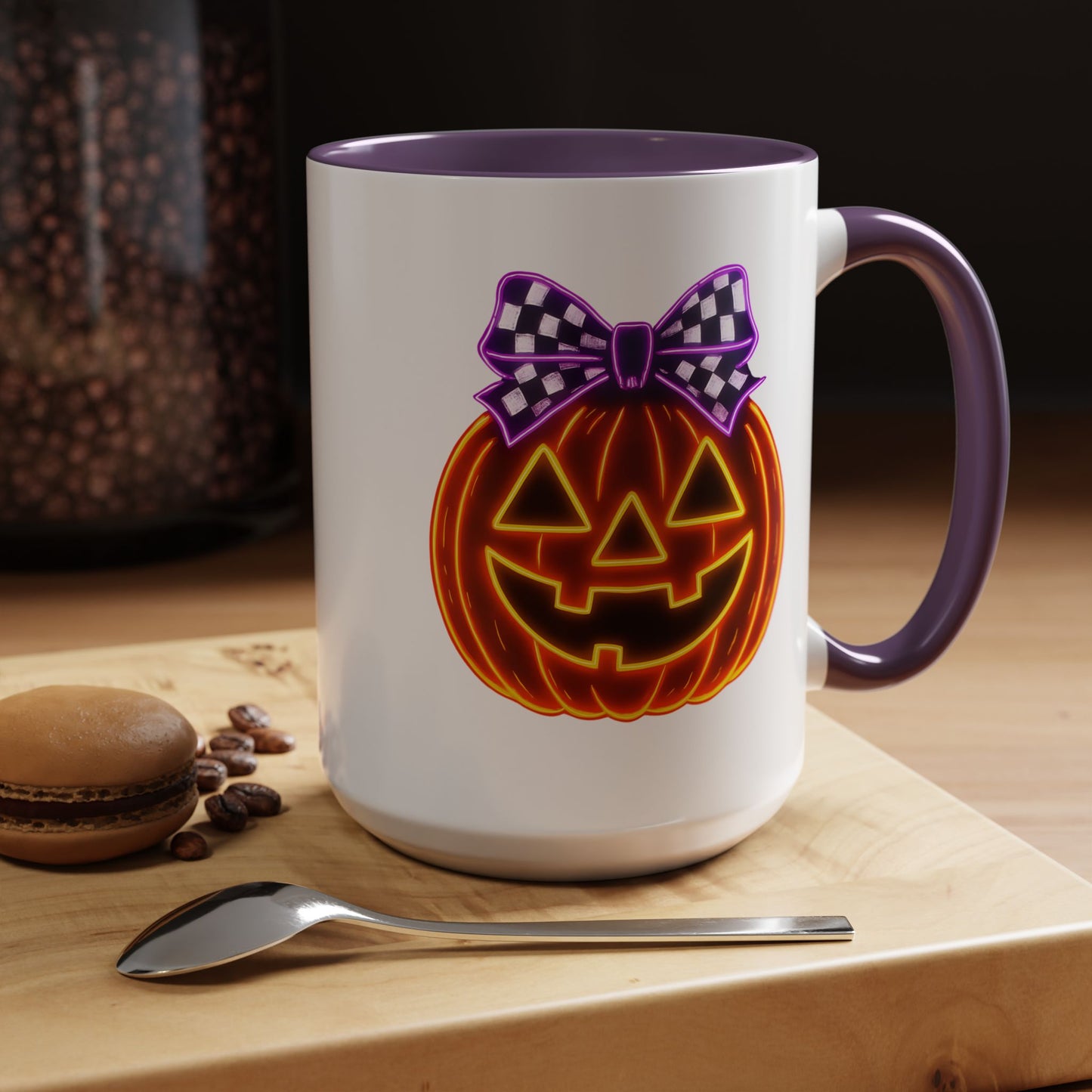 Halloween Mug - Purple Bow's Pumpkin