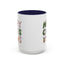 Christmas Mug - Merry Christmas Green Red & Gold Patterned Text