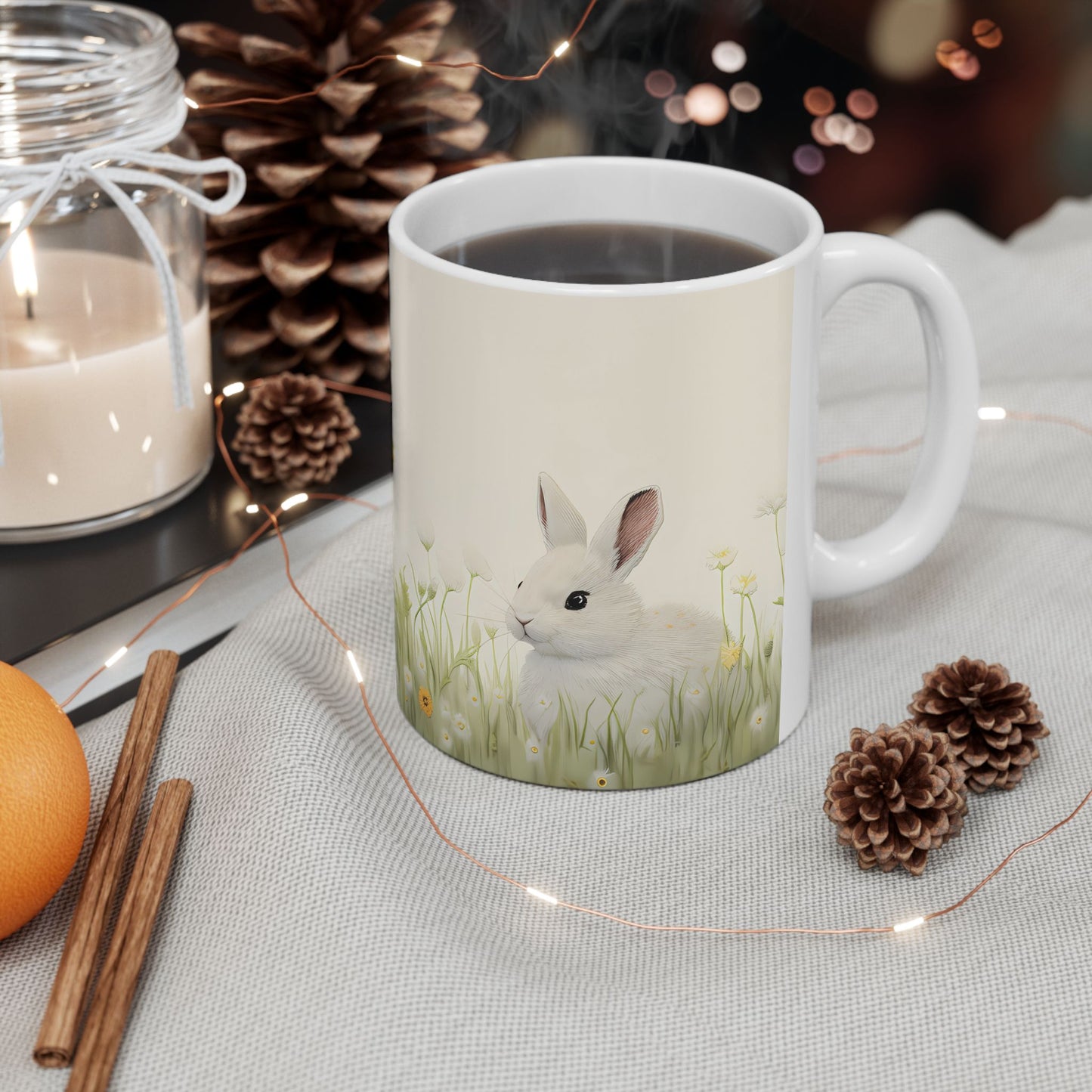 Artistic Mug - Felted Bunnies