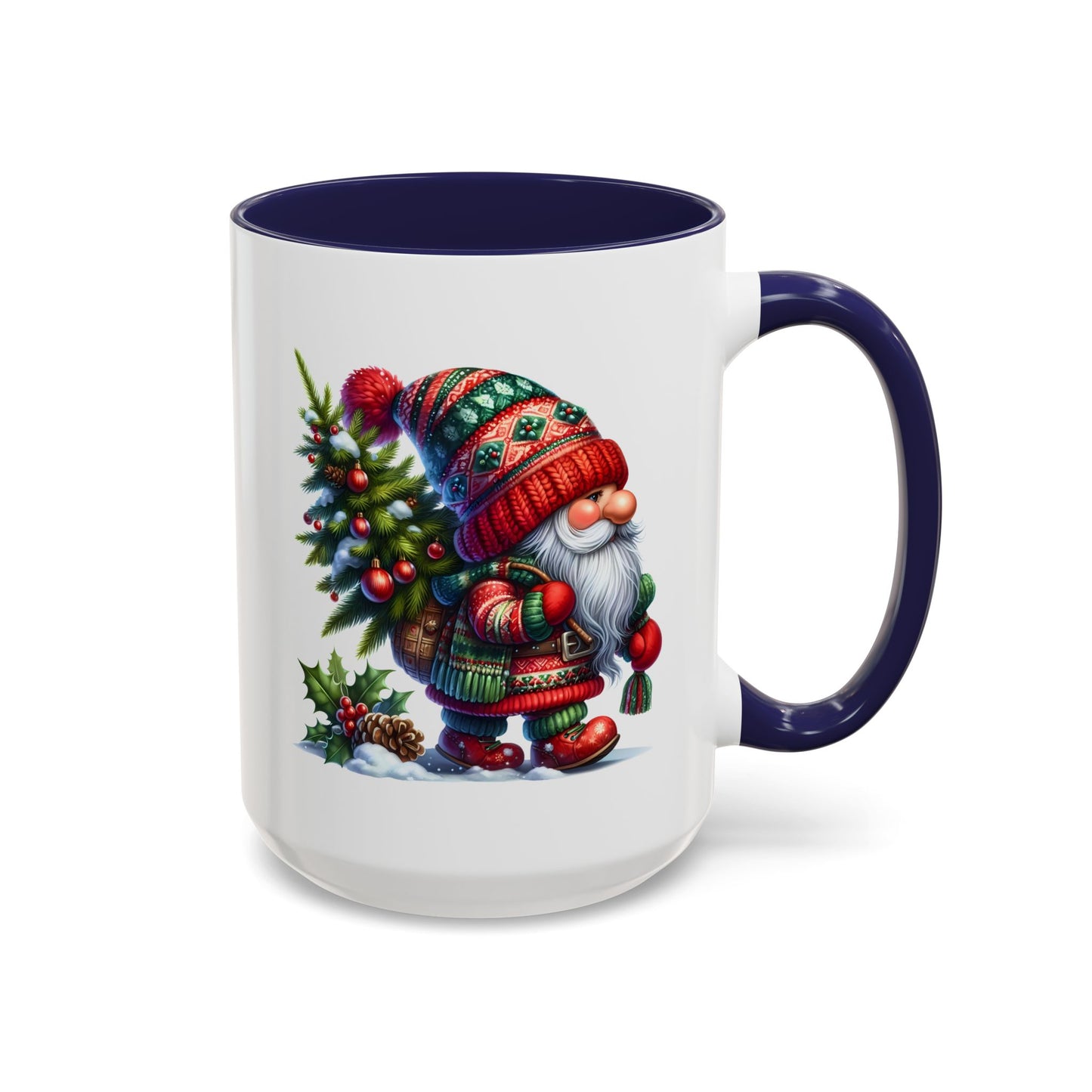 Christmas Mug - Gnome Christmas Tree and Pine Cone