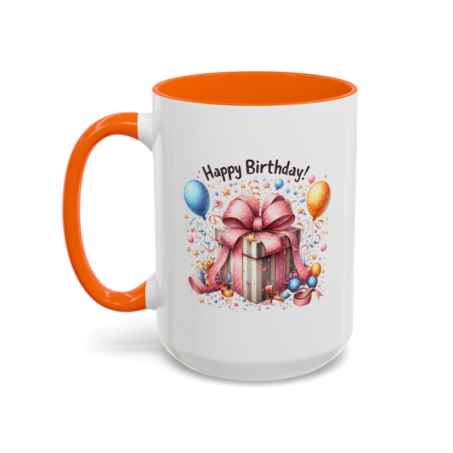Birthday Mug - Happy Birthday Pink Ribbon Present